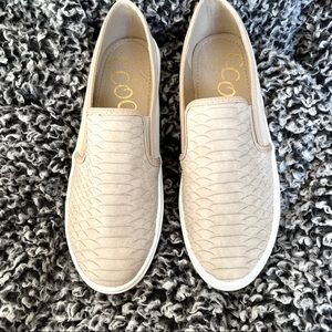 NEW Ccocci Slip Ons Nude Snake Skin Size 10
